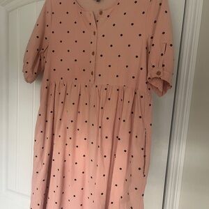 Roolee Blush Polka Dot Dress